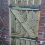 Garden gate, constructed and hung